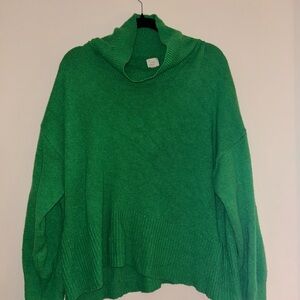 a new day Vibrant Green Cowl Neck Sweater
